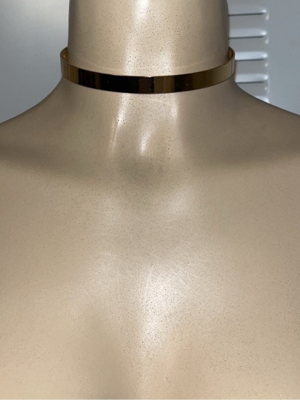 Minimal Gold Metal Choker Necklace